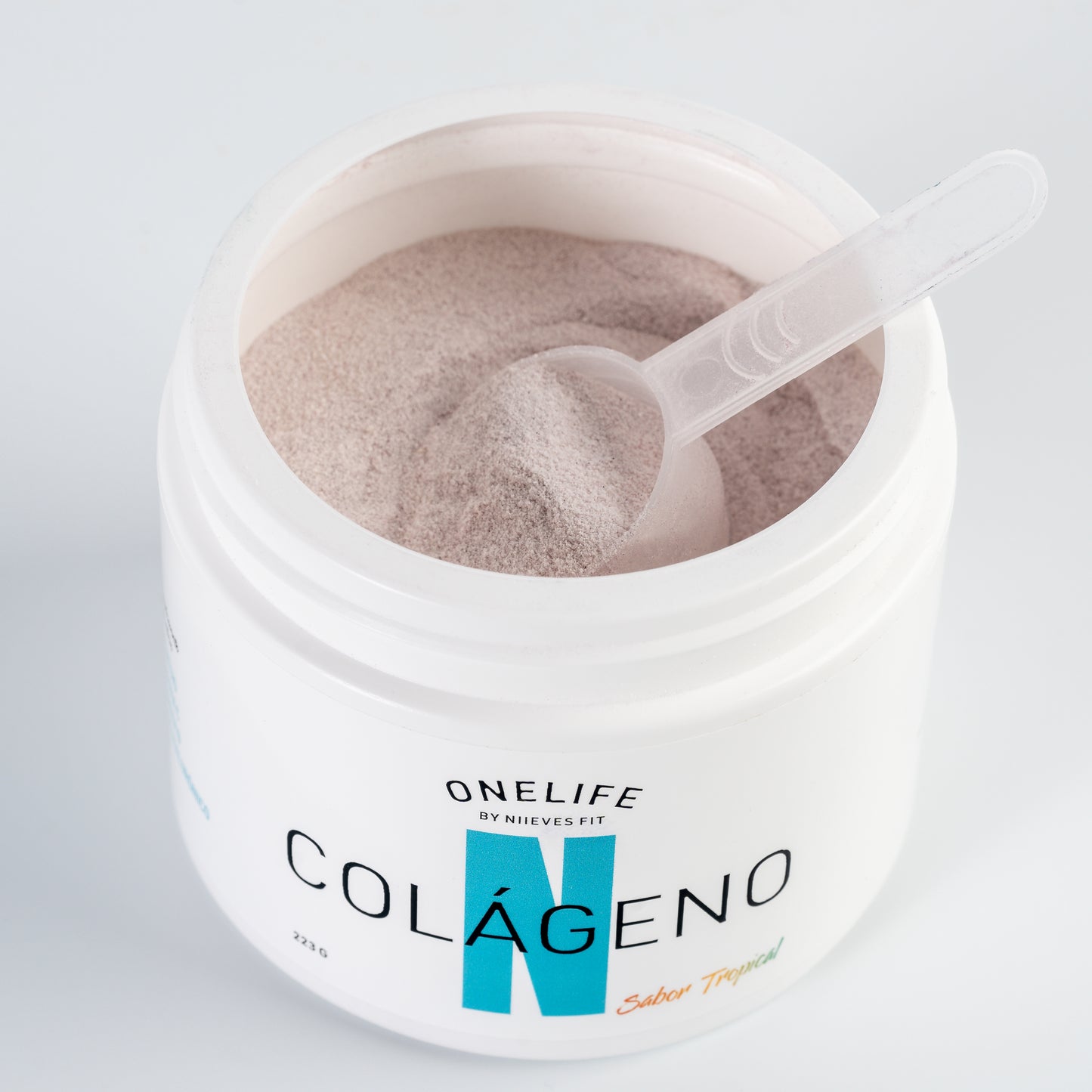 Colágeno Marino Hidrolizado, sabor Tropical con Ácido Hialurónico, MSM, Magnesio, Vitamina C y D *223 gr + Bandas elásticas
