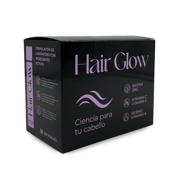 Hair Glow ¡Ciencia para tu cabello! Biotina, Zinc, Selenio, Vitaminas A, C, E...